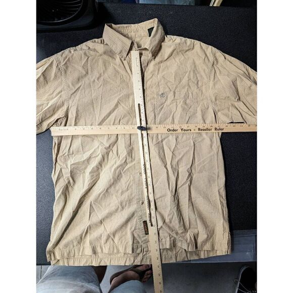 TIMBERLAND Short Sleeve Yellow Shirt Men’s Size Medium - Picture 7 of 7